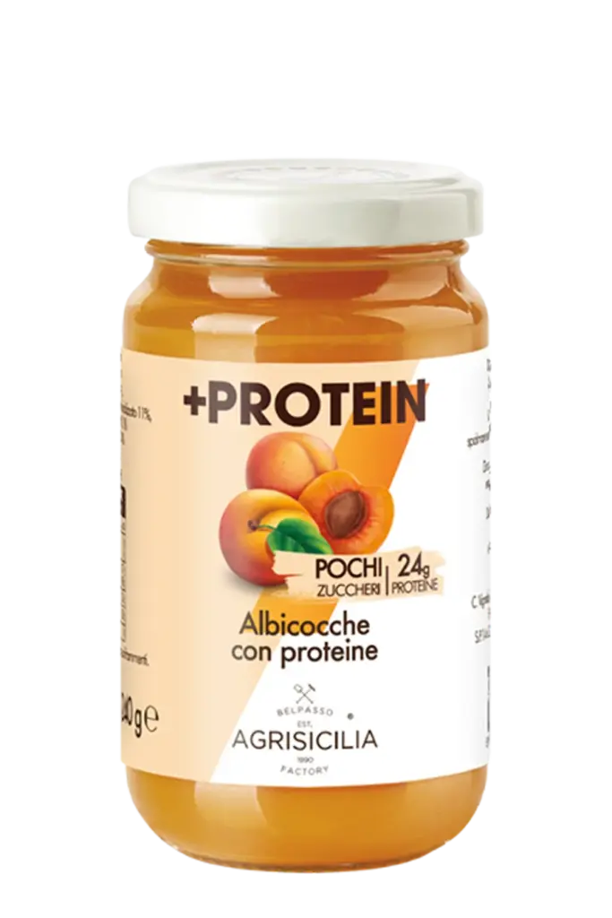 Jar of Apricot Preparation with AGRISICILIA Protein
