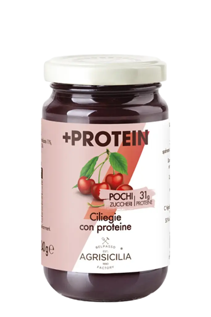 Jar of Cherry Preparation with AGRISICILIA Protein