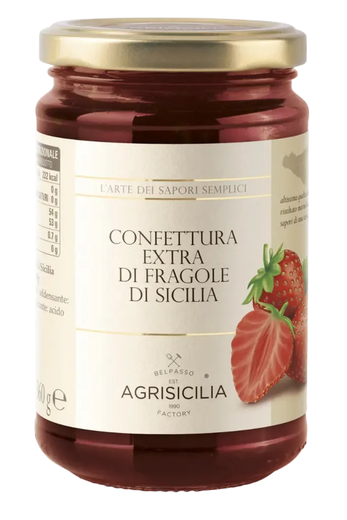 vasetto di confettura extra di Fragole di Sicilia AGRISICILIA