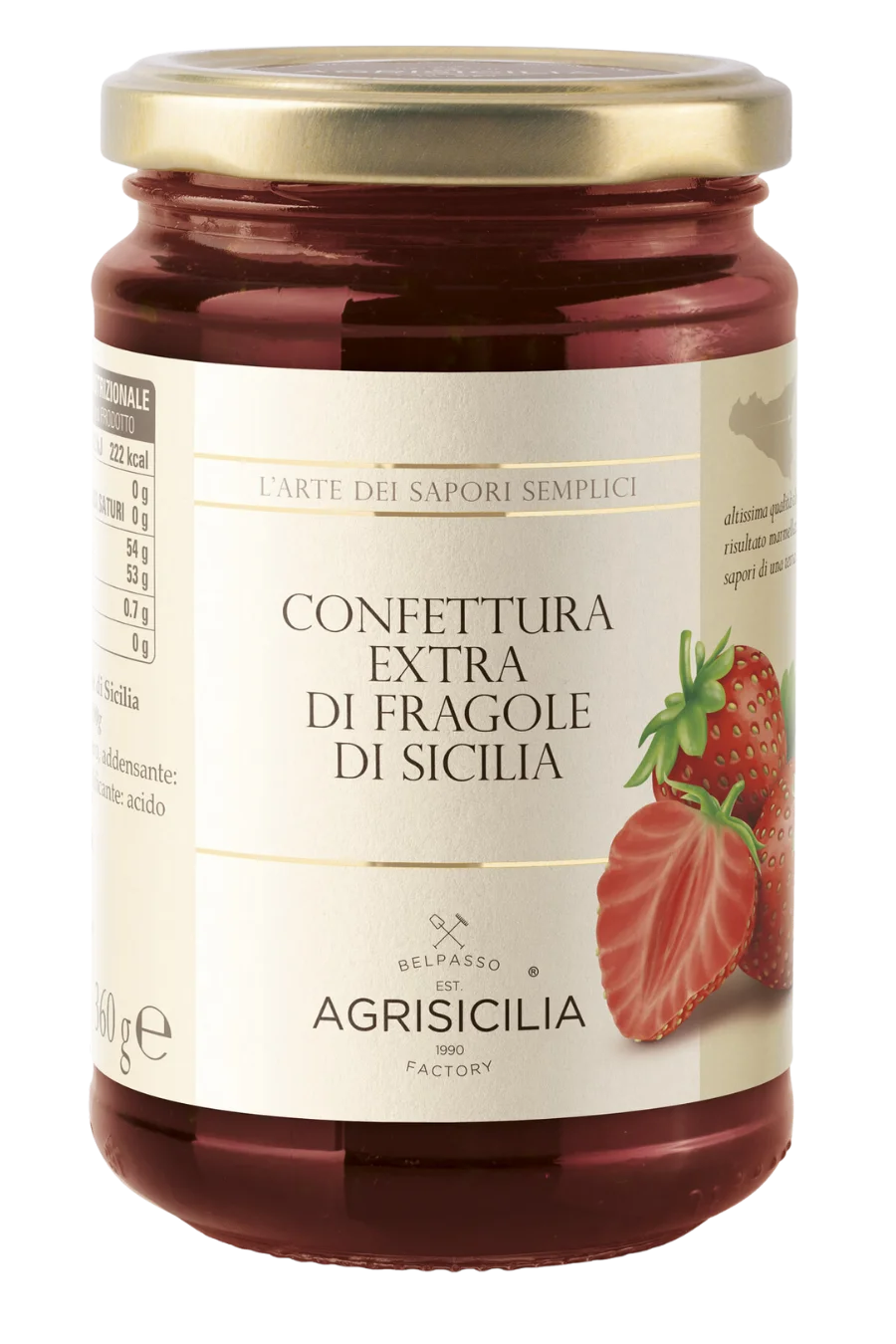 vasetto di confettura extra di Fragole di Sicilia AGRISICILIA