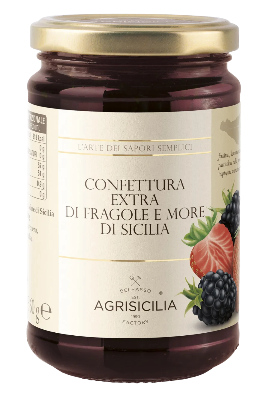 Confettura extra di Fragole e More di Sicilia