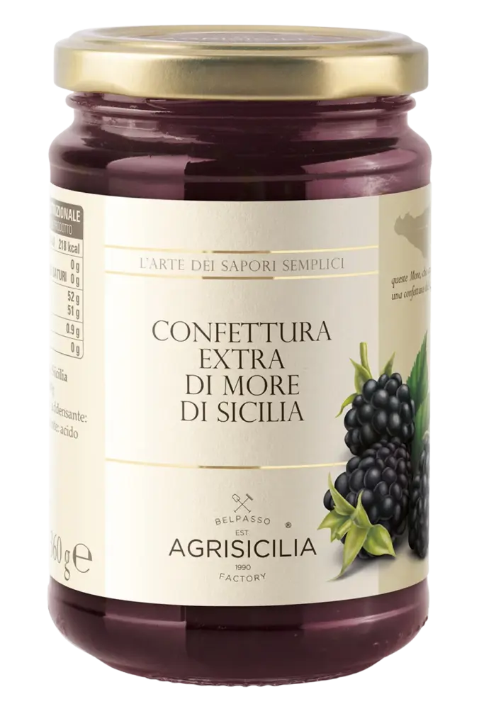 jar of extra blackberry jam AGRISICILIA