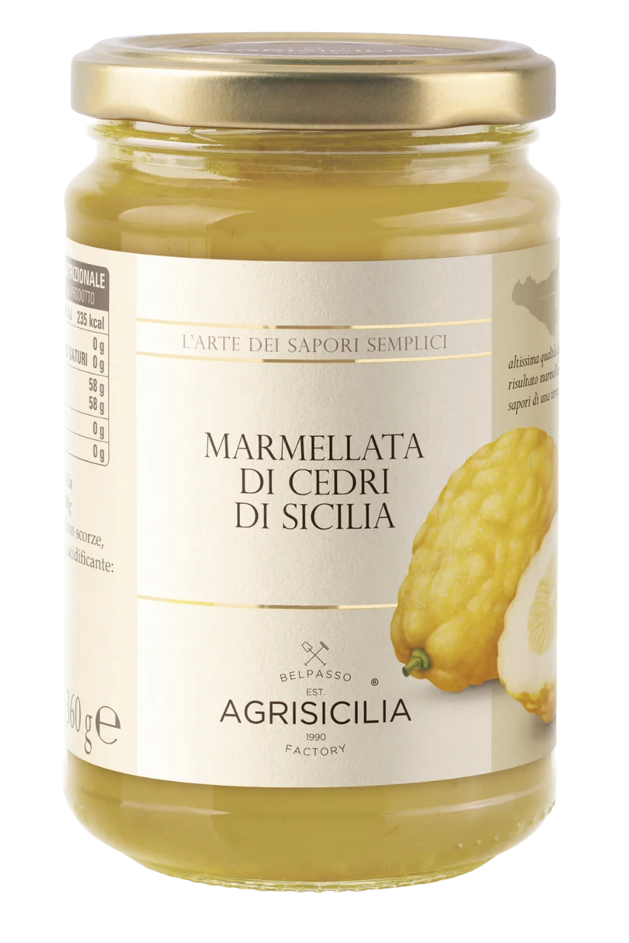 Jar of Sicilian citron marmalade