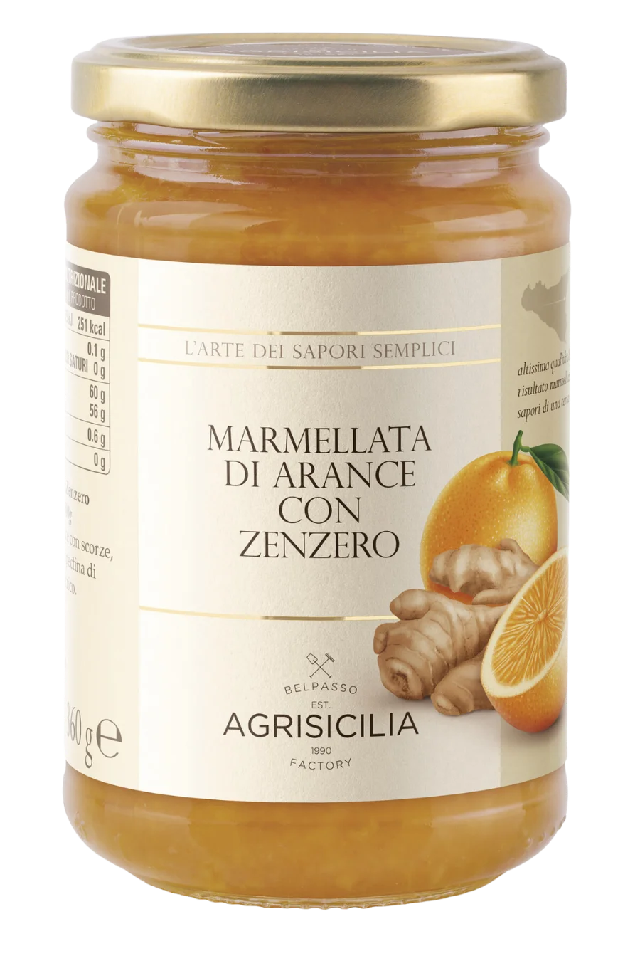 orange marmalades with ginger agrisicilia