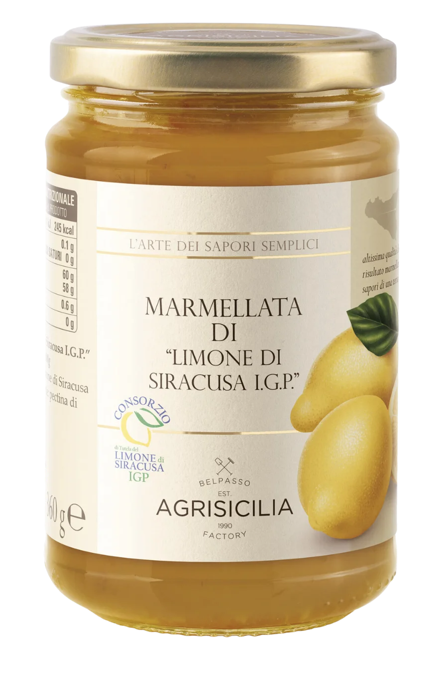 Marmellata di Limone di Siracusa I.G.P. artigianale, prodotto siciliano di alta qualità