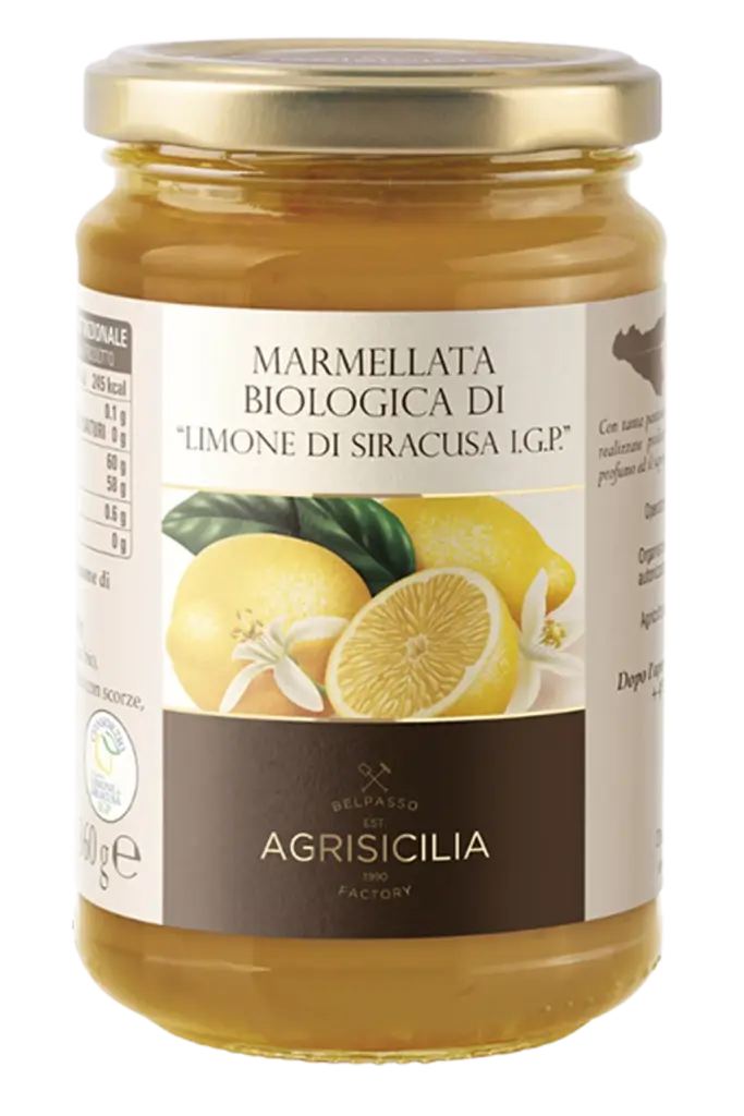 Jar of Organic Syracuse Lemon Marmalade P.G.I. AGRISICILIA