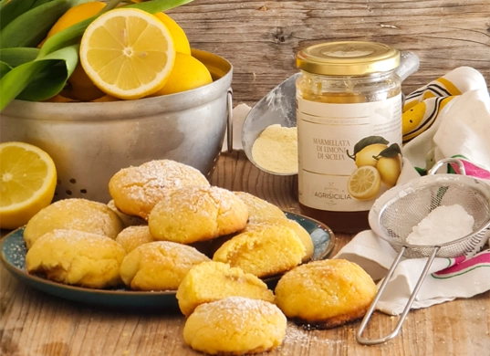 Semolina cookies with Sicilian lemon marmalade