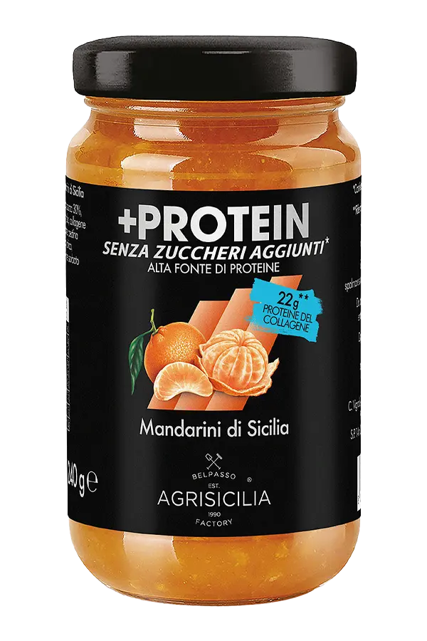 Preparazione ai Mandarini di Sicilia con Proteine senza zuccheri