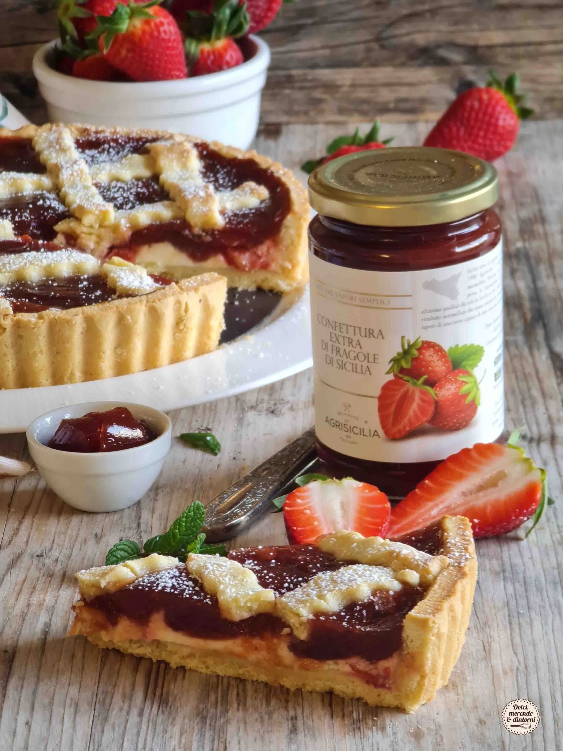 Crostata-con-confettura-di-fragole-antonella-audino Crostata con formaggio spalmabile e confettura di fragole